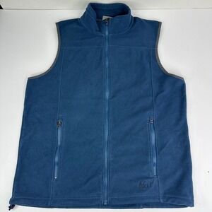 REI Fleece Vest Men's XL Blue Zip Up Outdoor‎ Hiking Sleeveless Jacket